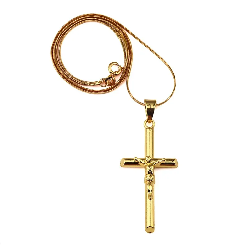 New Fashion Short Gold Plated Cross Pendant Short Black Chokers Contracted Necklaces Hip Hop Jewelry For Men/Women Gifts