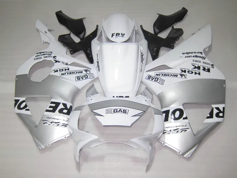 Novo kit de carenagem da motocicleta quente para Honda CBR900RR 2002 2003 branco prata preto carenagem conjunto CBR 954RR 02 23 OT39