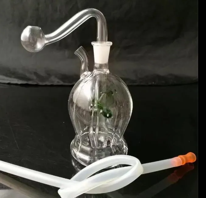 Flerblomma runda salivkrukor, glasvattenrör rökrör percolator glas bongs oljebrännare vatten rör olje riggar rökning med dropper