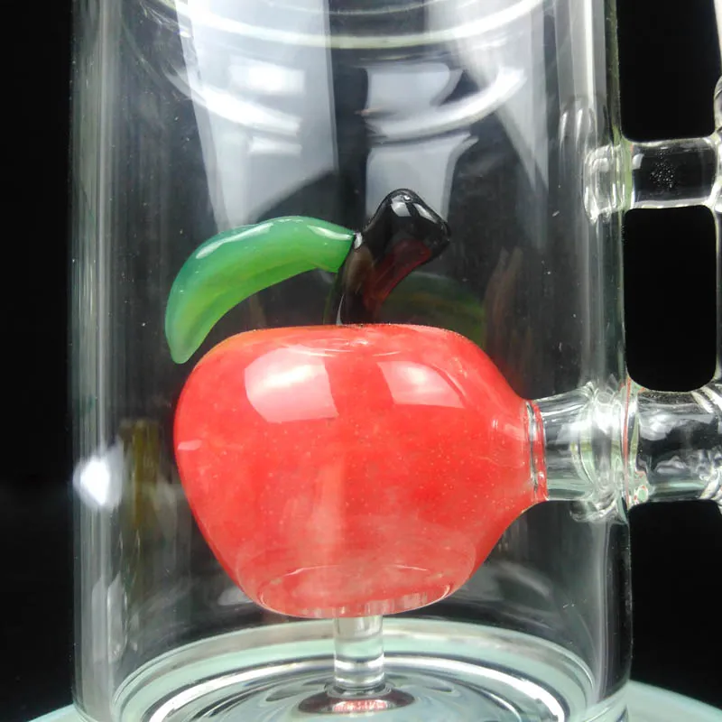 Percolatore di vetro Bong Water Pipepe dritta dritta classico bong da 11 '' bong a mano con tubo d'acqua di vetro con gorgogliatore di mela