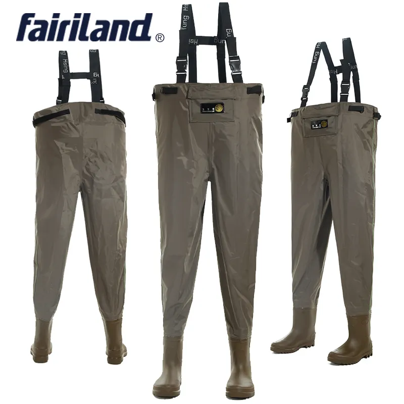 Fly Fishing Waders Pants Stocking Foot Waterproof Wading Trousers Waist  Wader