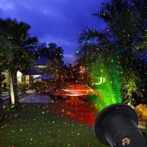屋外の芝生のランプLEDスノーフレーク風景レーザープロジェクターランプクリスマスガーデンスカイスターライト