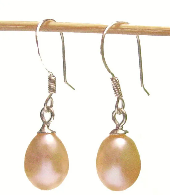 10Pairs / parti rosa pärla örhängen silver krok dangle ljuskrona för kvinna mode present hantverk smycken c03 *