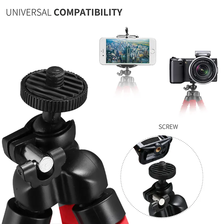 Suporte flexível para telefone, tripé polvo, suporte universal para celular, câmera de carro, selfie, monopé com controle remoto Bluetooth Shutte8156431