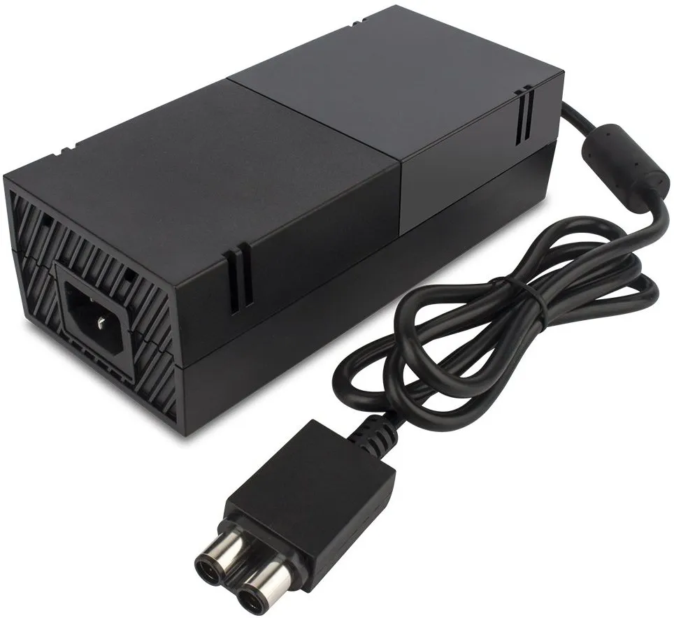 Fuente de alimentación Xbox One Brick Versión silenciosa avanzada Adaptador de CA Cargador de fuente de alimentación Reemplazo del cable para Xbox One 100-240V Blac260O