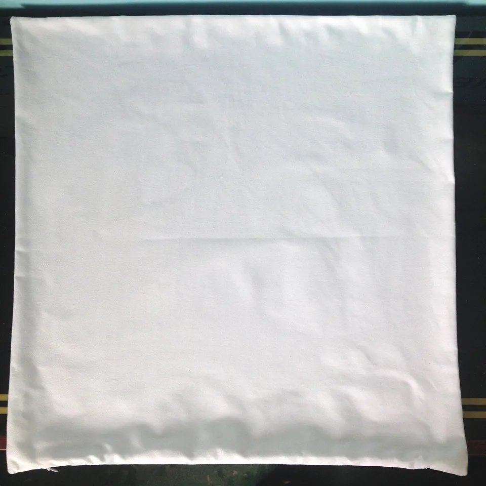 جميع مقاسات أبيض عادي / الطبيعي النقي غطاء القطن حك وسادة مع الرمز المخفي مخصص / ديي الطباعة 200GSM فارغة غطاء وسادة من القطن