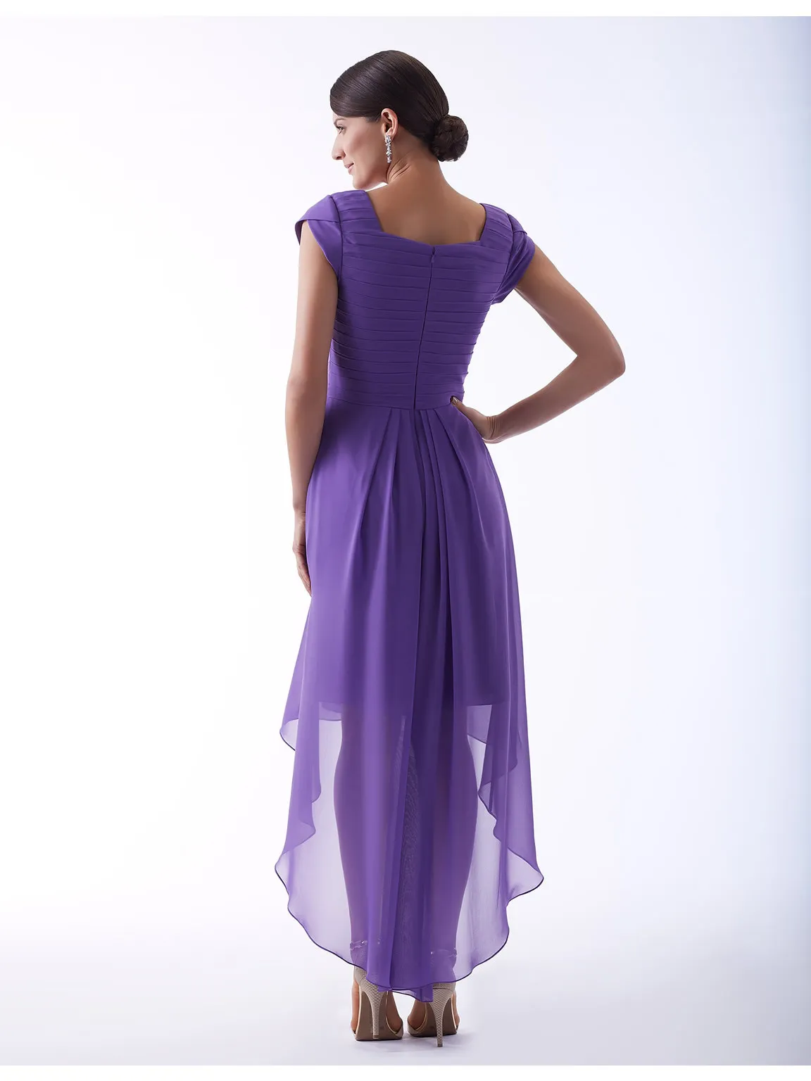 high low purple bridesmaid dresses Kennedy Blue Nica Junior Bridesmaid Dress  Wedding Shoppe