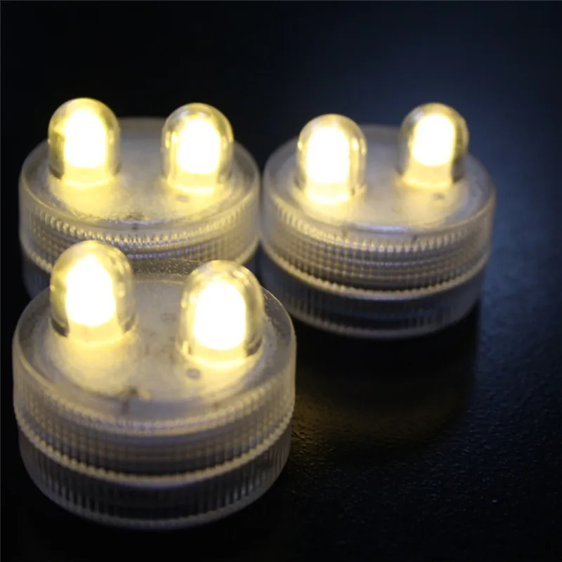 Super Bright Dual LED Submersible Waterproof Tea Lights Decoration Candle Wedding Party Christmas Holiday High Quality decoration light