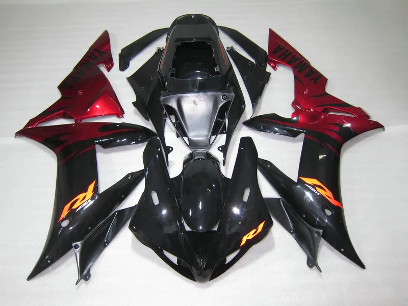 Injection molded Hot sale fairing kit for Yamaha YZF R1 2002 2003 wine red black fairings set YZF R1 02 03 OT48