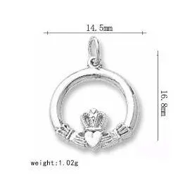 lot rhodium or 18k gold plated Claddagh Love Loyalty And Friendship pendant Charms jewelry fit for necklace keychain4949005
