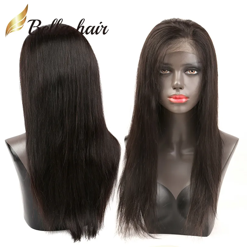 Peruca de cabelo reto 360 peruca de renda 130% 150% 180% densidade Virgem Human Human Wigs Silky Straight Bella Hair Julienchina