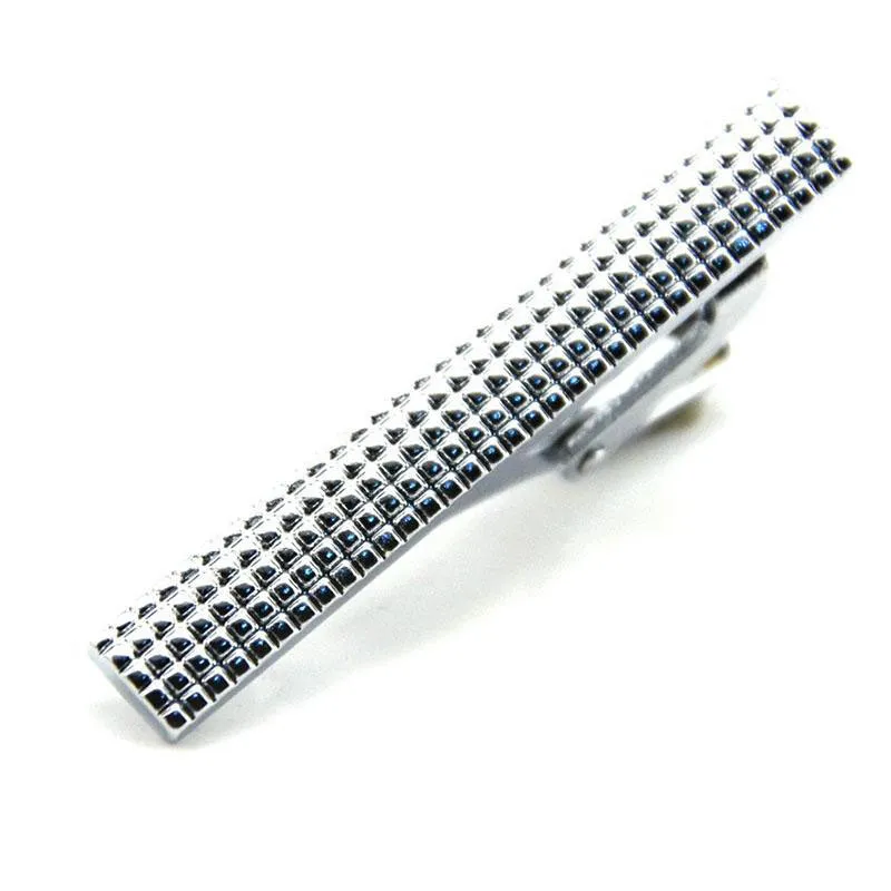 Long 4 CM 10 modèle Haute qualité vente au détail court Argent Hommes Cravate En Métal Cravate Bar Hommes Chrome Pince Plaine Maigre Pince À Cravate Pins Bars