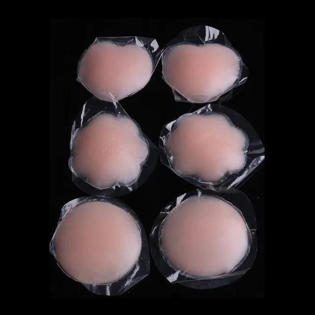 Hot Reusable Invisible Self Adhesive Silicone Breast Chest Nipple Cover Bra Pasties Pad Petal Mat Stickers Accessories For Woman
