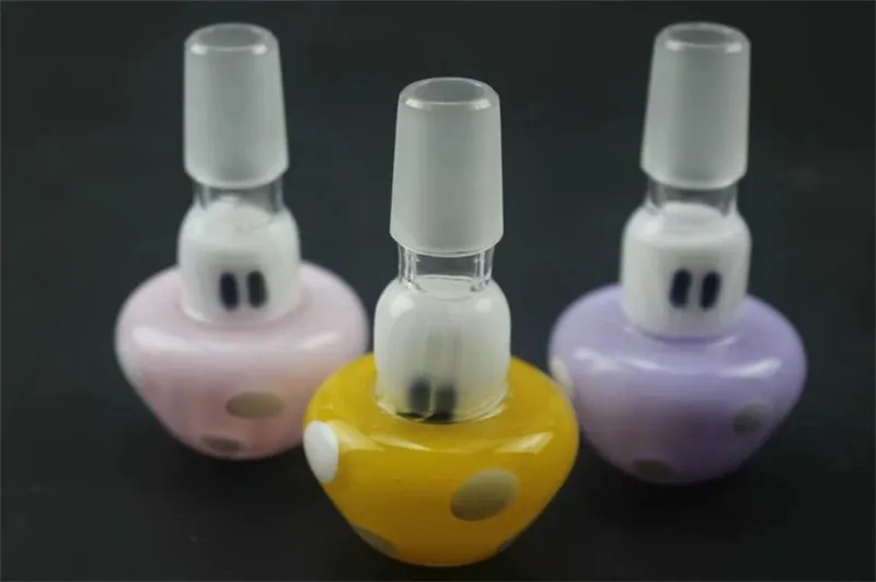 arrival 14mm 18mm male mushroom glass bowls for bongs bull glass heady bowl for water pipe free