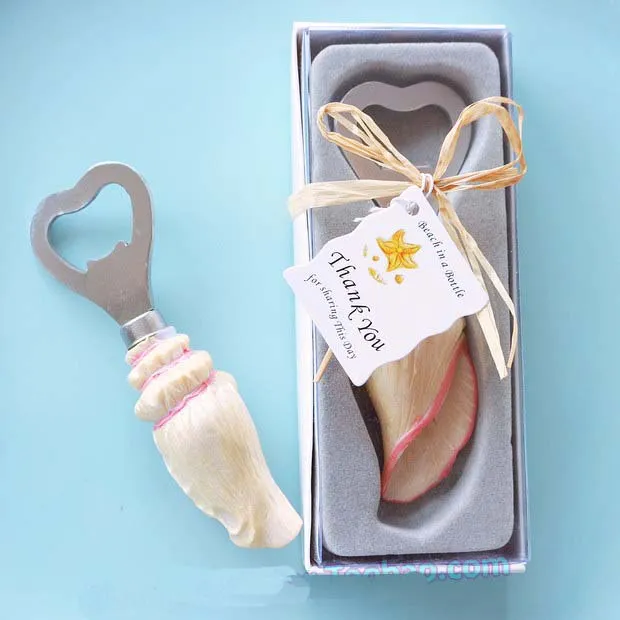 200 pièces ouvre-coquillage coquillage ouvre-bouteille sable été plage thème douche faveurs de mariage cadeau dans une boîte-cadeau