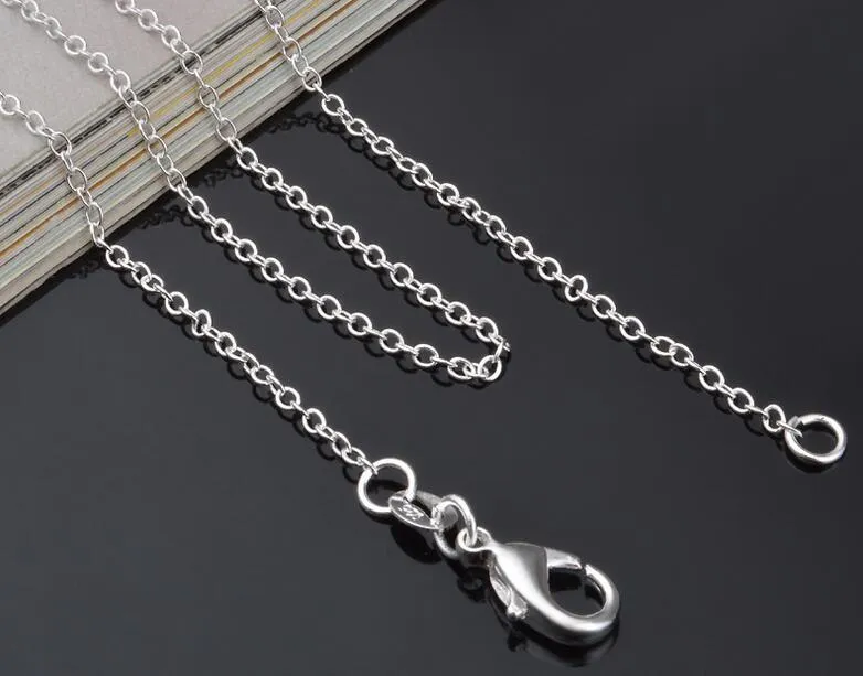 1MM 16' 18' 20" SILVER CHAINS ROLO NECKLACE WHOLESALE