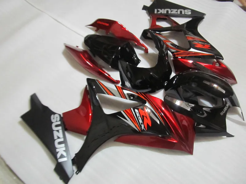 Motorcycle Fairing kit for Suzuki GSXR1000 07 08 wine red black fairings set GSXR1000 2007 2008 OT06