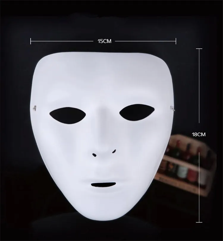 Hot 8 cores Hip Hop Street Dance Mask Festa Full Face Masculina Adulto Costume da bola de disfarce Plástico Comum Espesso Máscaras IB379