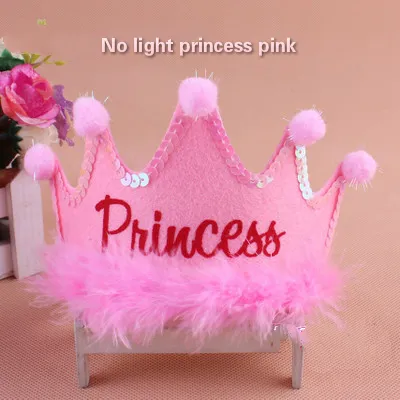 34g Hair ball colorful birthday hat cap Show performance props Festival princess king crown party Decorations wholesale