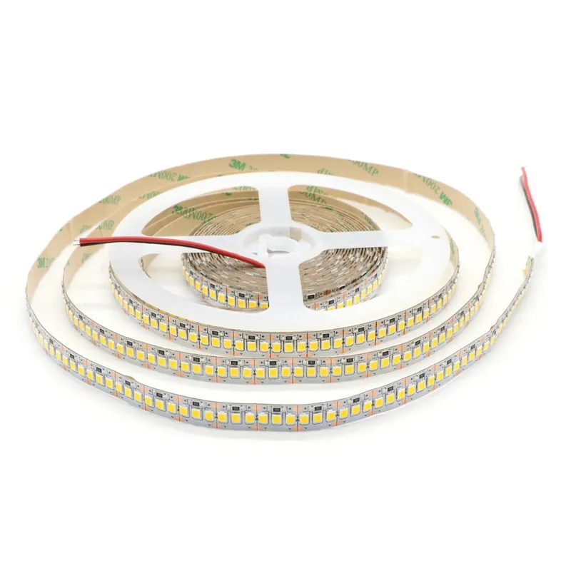 12MM عرض 5 متر صف واحد 2835 1200 SMD LED قطاع 12 فولت مرنة 240 led / م الصمام الشريط أبيض / أبيض دافئ