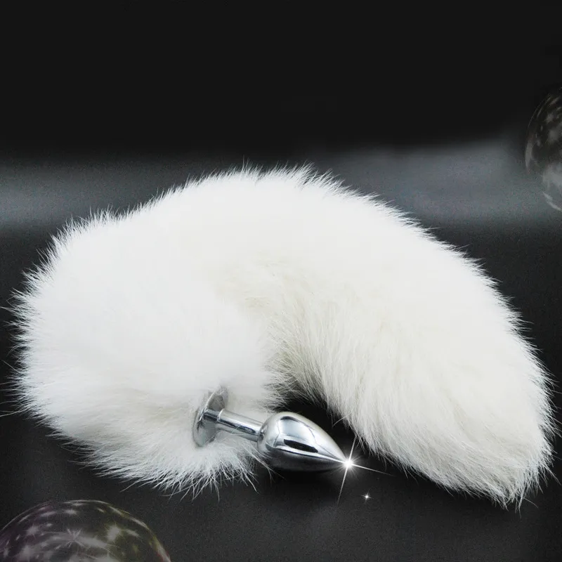 Soft Artificial Wool Enchanting Naughty Fox Tail Metal Anal Sex Toys for Couple Flirting Adult Sex Butt Plug243o4397505