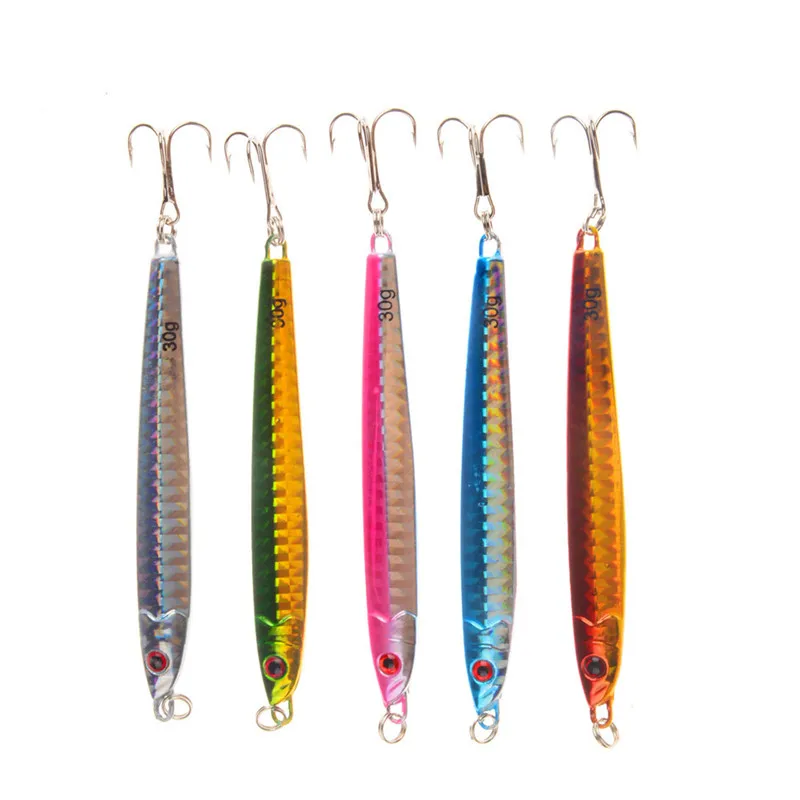 Colorful Laser Jigs Iron baitcasting 9cm 30g Deep Diving Artificial Metal Spinnerbaits Swimming Depth 1236m75049086279359