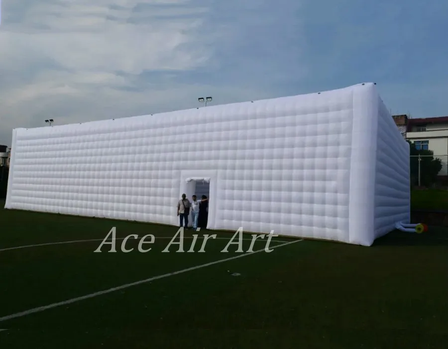 من السهل إعداد خيمة زفاف محمولة 15 × 30 مترًا خيمة حفل زفاف قابلة للنفخ من قبل Ace Air Art