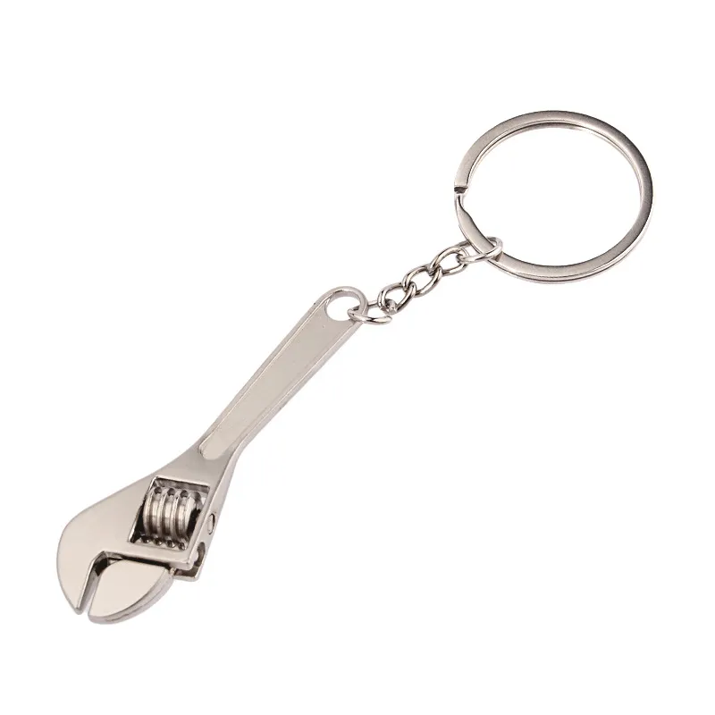 Creative Tool Skiftnyckel nyckelkedja Ring Key Ring Metal Keychain Justerbar Mode Tillbehör Gratis Frakt WA1457