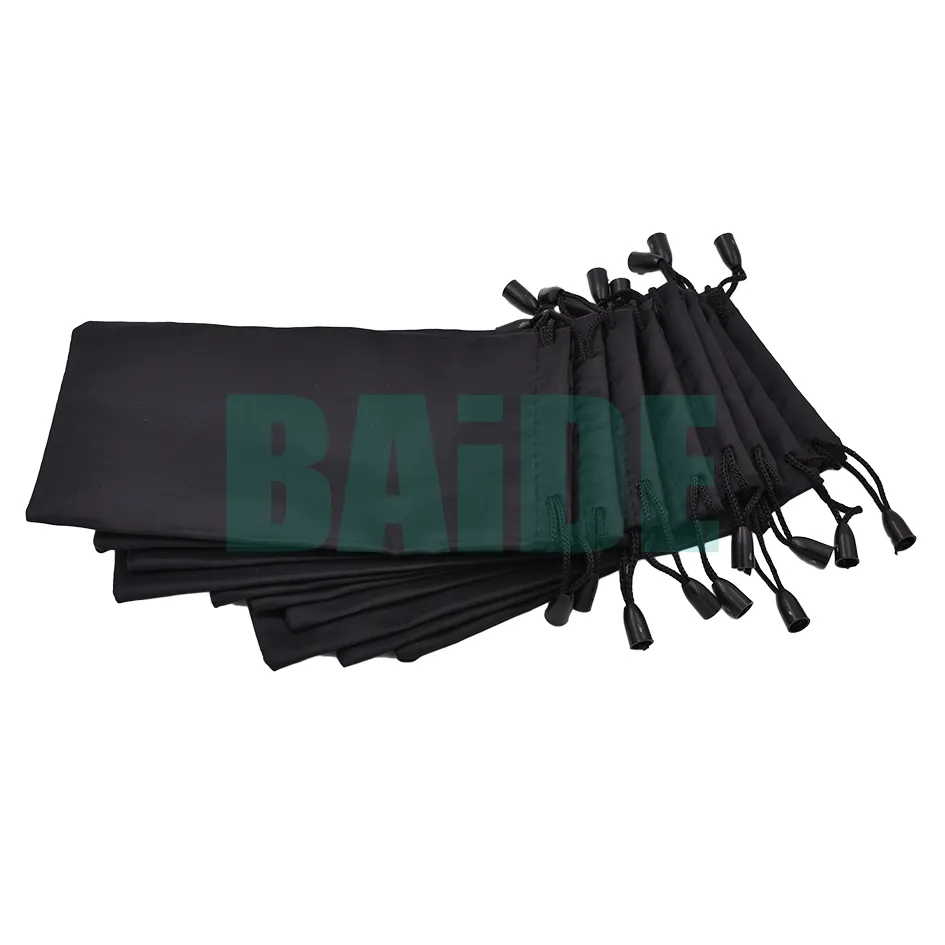 الحقائب السوداء أدوات الحقائب للنظارات الشمسية mp3 لينة القماش الغبار الحقيبة النظارات البصرية حقيبة 3000 قطعة / الوحدة
