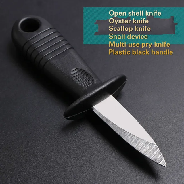 DHL Wholesale shells opener Plastic Handle Stainless Steel Oyster Knife Professional Oyster Opener Knife Seafood Scallops