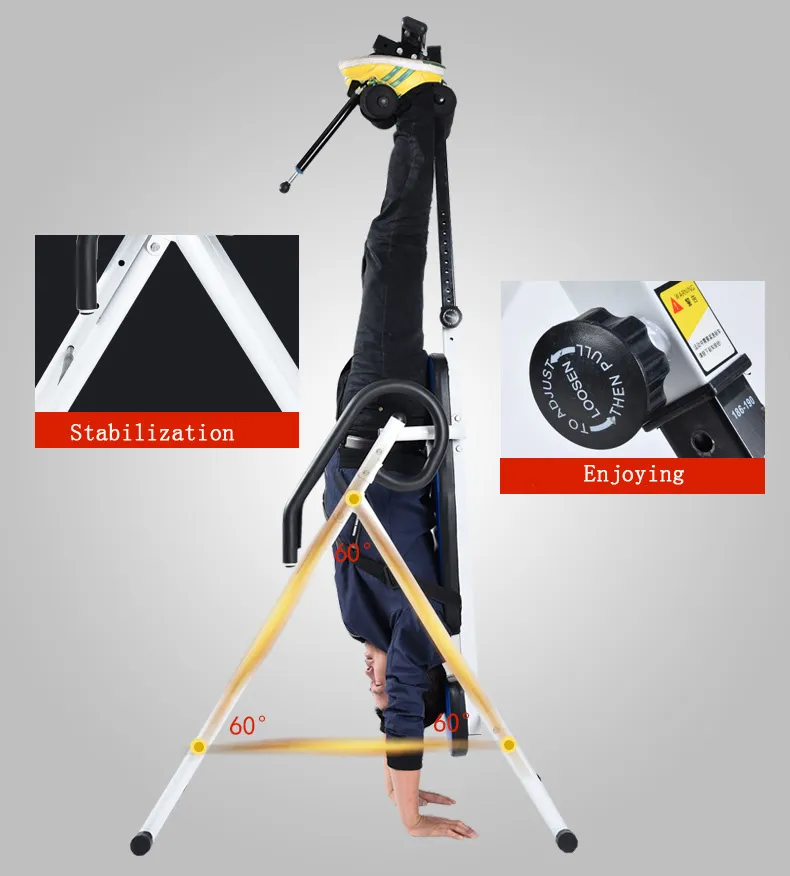 Foldable Inversion Table - Heavy Duty Back Pain Relief, Chiropractic ...