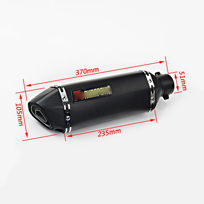 For CB400 CB600 CBR600 CBR1000 YZF FZ400 Z750 YZF600 Motorcycle Exhaust Muffler Pipe Modified 38-51mm Tail Silencer System