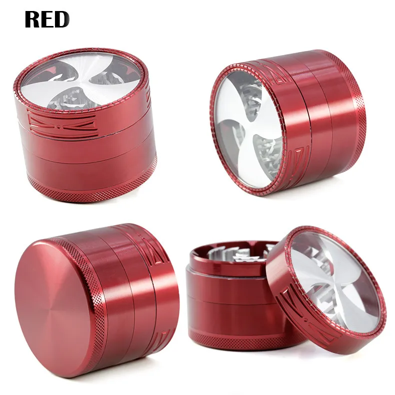 2.5 inch Herb Grinder Tabacoo Crusher 63mm Alunimun Three Flower Patten Cover Nieuw Verbeterde scherpe tanden