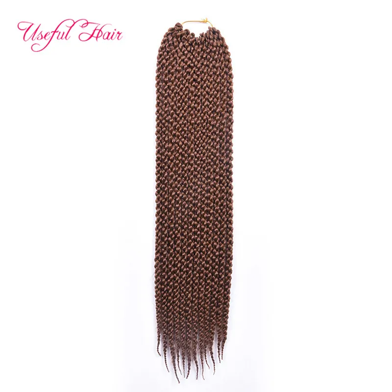 Extensions de cheveux synthétiques 22 pouces cubes 4s Bodeding Deux tons bleu violet 27crochet tresses Hair Sénégal tressé en1193330