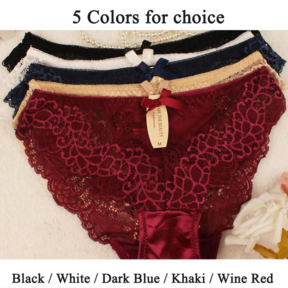 Ladies Sexy Lace Mesh Seamless Panties Briefs Underwear Women