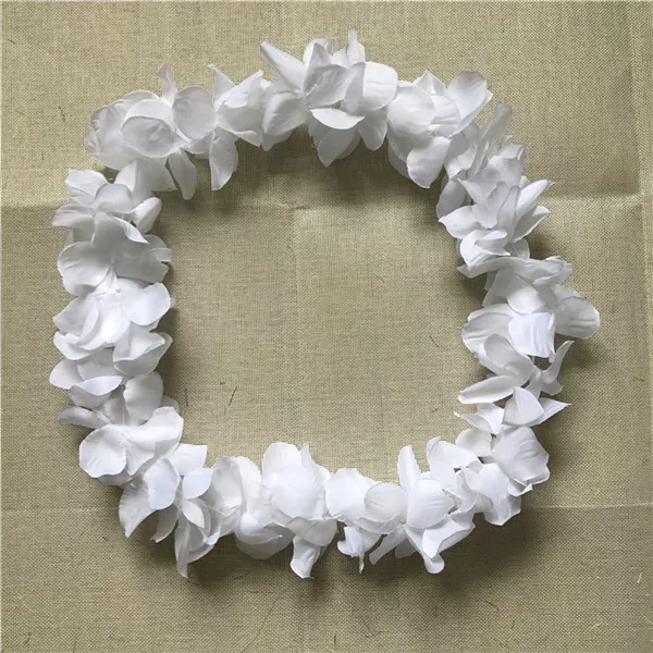 10Opcs Colourful Artificial Hawaiian Flower Leis Wedding Party Decoration Flower Necklace Garland