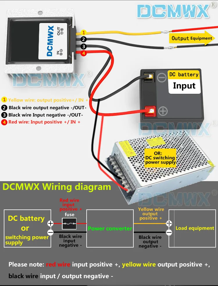 DCMWX®ブースト電圧コンバータ12V昇降車段階アップ車の電力インバータ、入力DC9V-16V、出力19V 3A5A8A10A11A12A13A14A15A防水