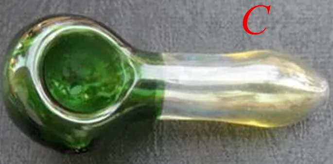 Spoon Pipes 3inch Glass Smoking Tobacco herb Simple Sleek Hand Pipes Colorful Oil Burner Pipes