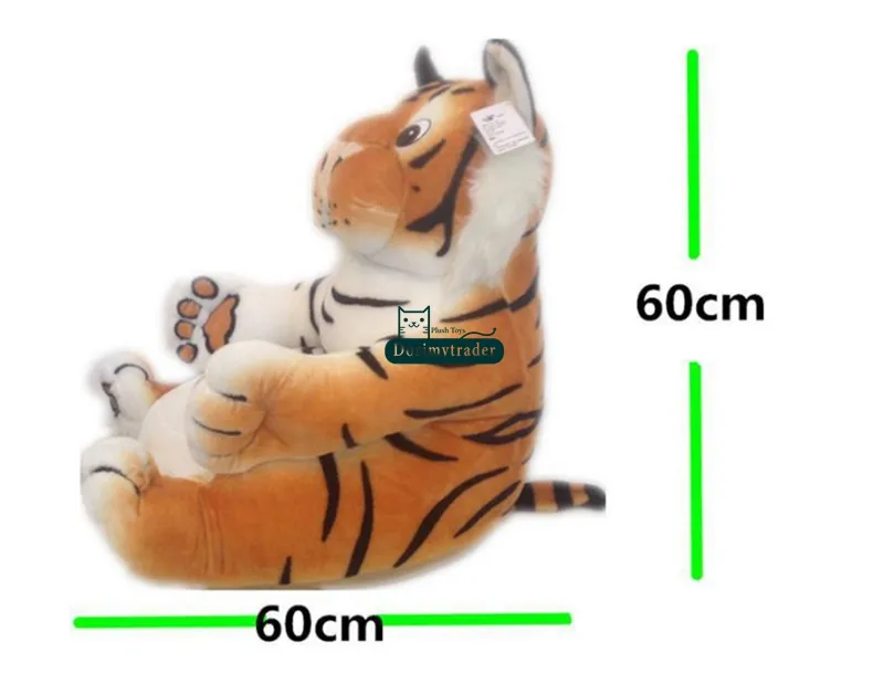 Dorimytrader Schöne Cartoon Ente Tiger Plüsch Kinder Stuhl Kissen Weiche Gefüllte Anime Mini Sofa Tier Puppe Spielzeug Baby Geschenk 60 cm X 60 cm DY61705