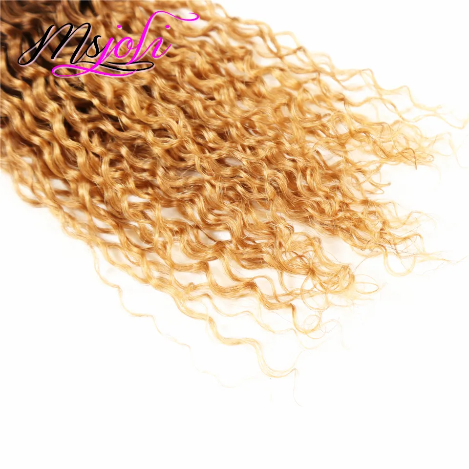 9A Tessuto capelli vergini peruviani Onda profonda Tre toni Ombre Colore Trama di estensione dei capelli umani non trasformati Tre pezzi t1b43018872533715546