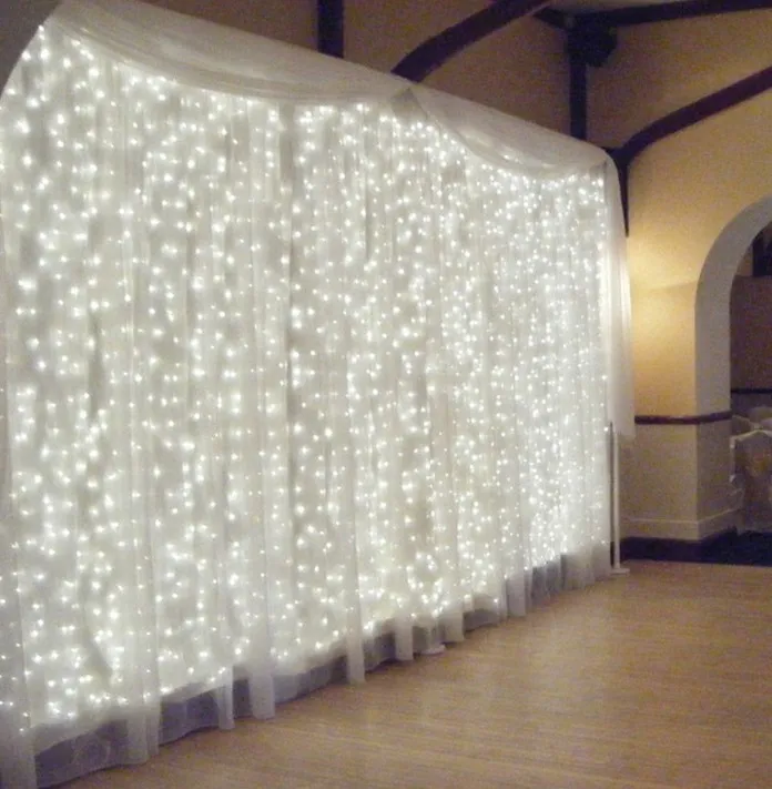 10m *1,5 m meter Weding 488leds gordijnlichten vakantie leds kersttuin decoratie feest flash sprookje gordijn string licht AC110V-250V