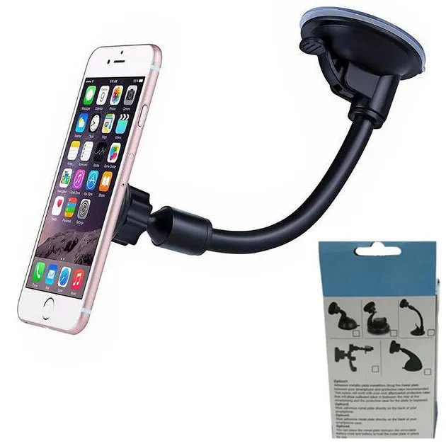 50st Långarm Magnetisk mobiltelefonhållare Smartphone Bilmonterad Universal Mobiltelefon Telefon GPS Car Dash Mount Holder för iPhone 6 Plus