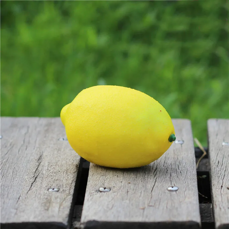 미니 노란색 인공 가짜 레몬 시뮬레이션 플라스틱 과일 거실 ​​주방 홈 장식 테이블 장식 장식 ZA2603