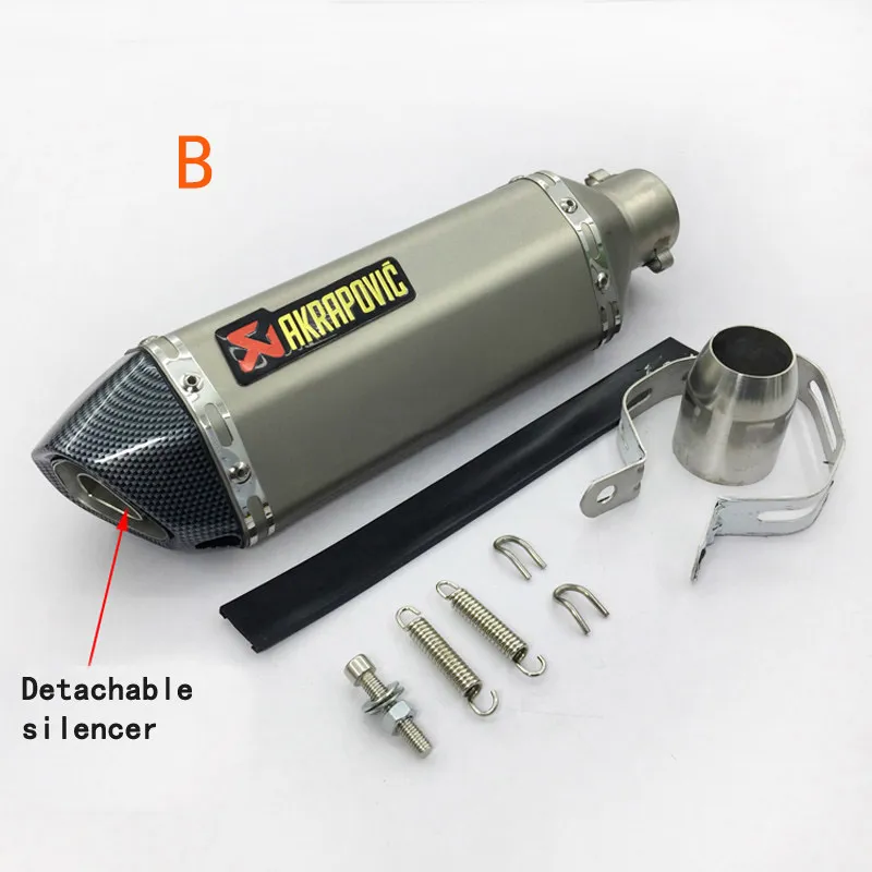 Pour CB400 CB600 CBR600 CBR1000 YZF FZ400 Z750 YZF600 tuyau de silencieux d'échappement de moto modifié 38-51mm système de silencieux de queue