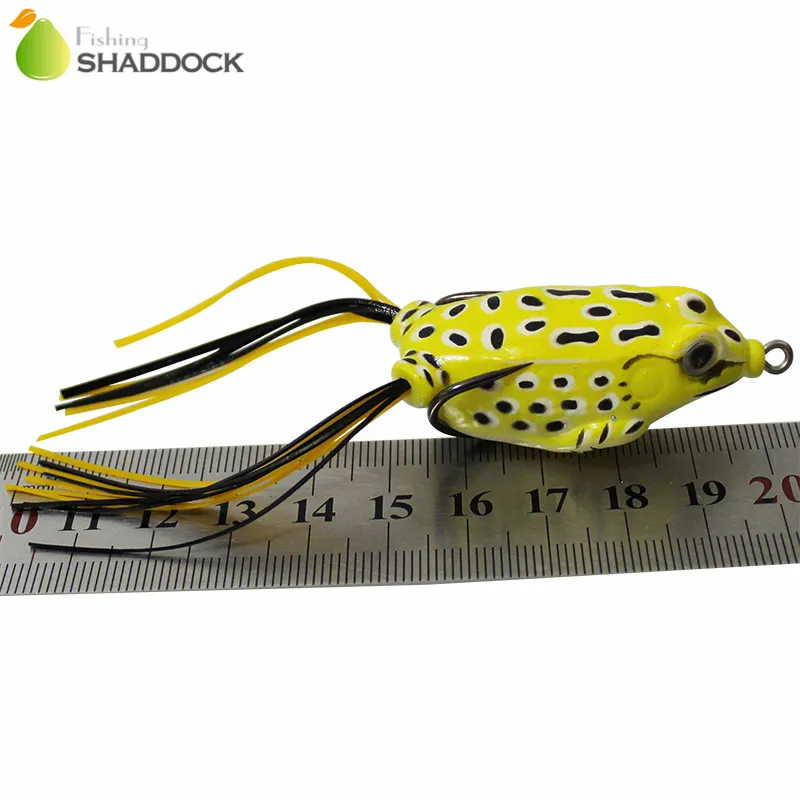 Rubber Soft Frog Fishing Lures Mixed Color Double Hooks Skirts Topwater Floating Snakehead Bass Fishing Artificial Bait7821384