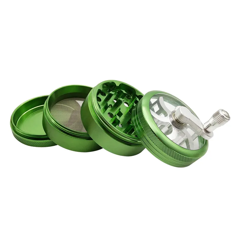 Ny väderkvarn form deisgn 62mm dia torr ört flit tobaks slipmaskiner pollen catcher crusher hand shank grinder grossist