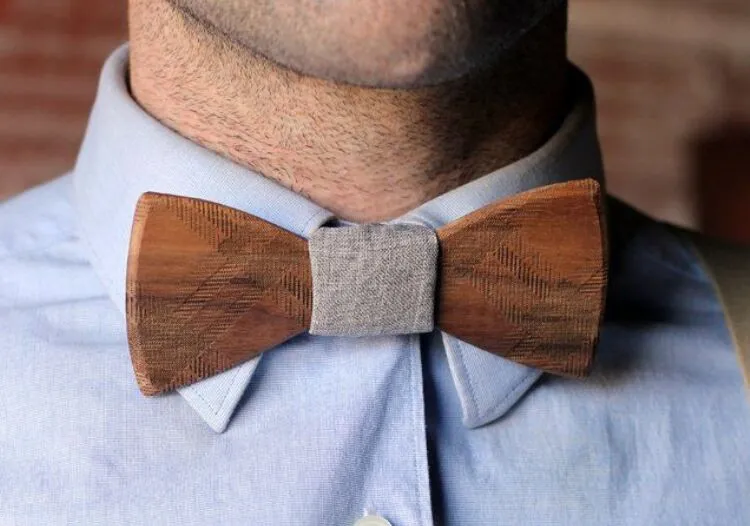 Wood Bowtie 20 stilar handgjorda vintage traditionell bowknot för gentleman bröllop färdig produkt trä slips 12 * 5,5 cm för vuxna