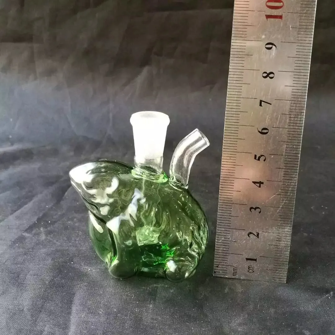 Color small frog hookah pot , Water pipes glass bongs hooakahs two functions for oil rigs glass bongs