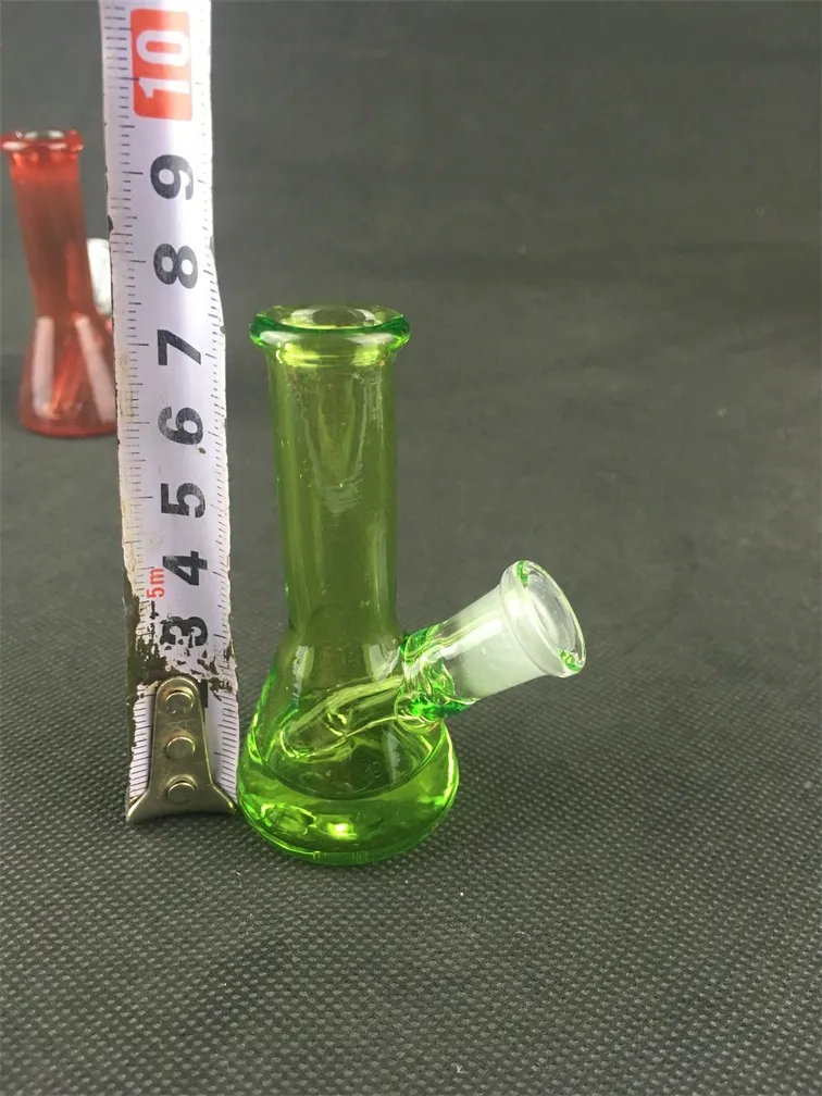 Mini narguilé en verre Fluorescent vert et rouge, pipe à fumer pour tour de forage, concessions de prix directes d'usine