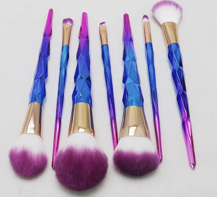 DHL FREE 2017 New Brush kit Professional Vander 7pcs Cream Power Professional Makeup Brushes Multipurpose Cosmetic Puff Batch Kabuki Blusher